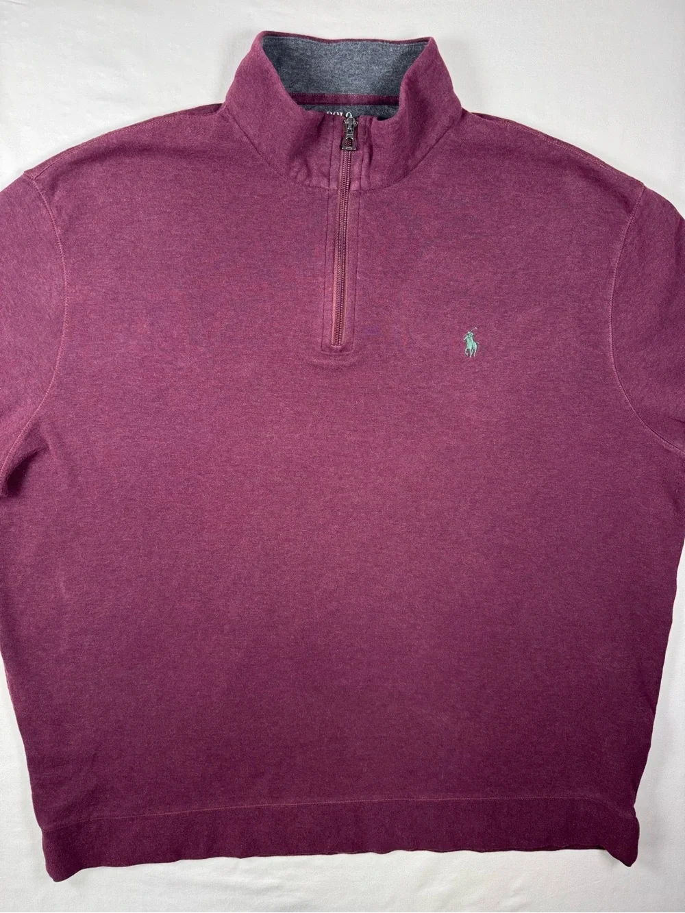 Polo Ralph Lauren Burgundy Quarter Zip Pullover XXL
